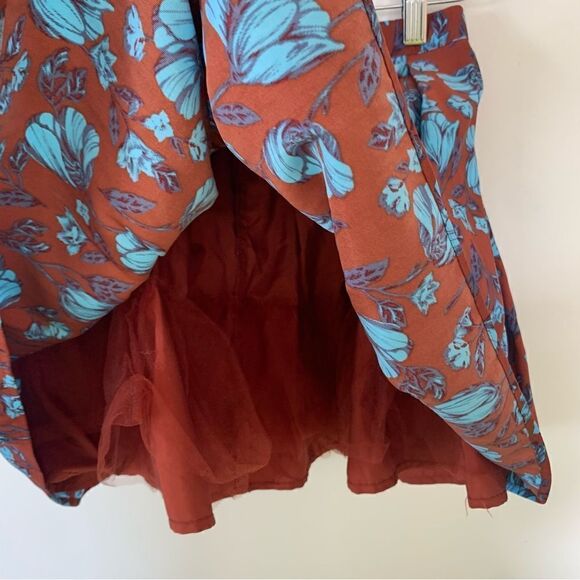 Forever 21 Plum & Blue Floral Crinoline Mini Skirt - Picture 3 of 5